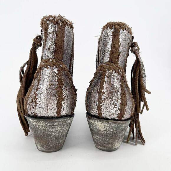 Old Gringo Brown Adela Brushed Metallic Tassel Western Cowgirl Ankle Boot size 7 - Picture 7 of 10